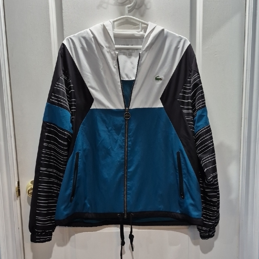 Lacoste White and Blue Track Suit